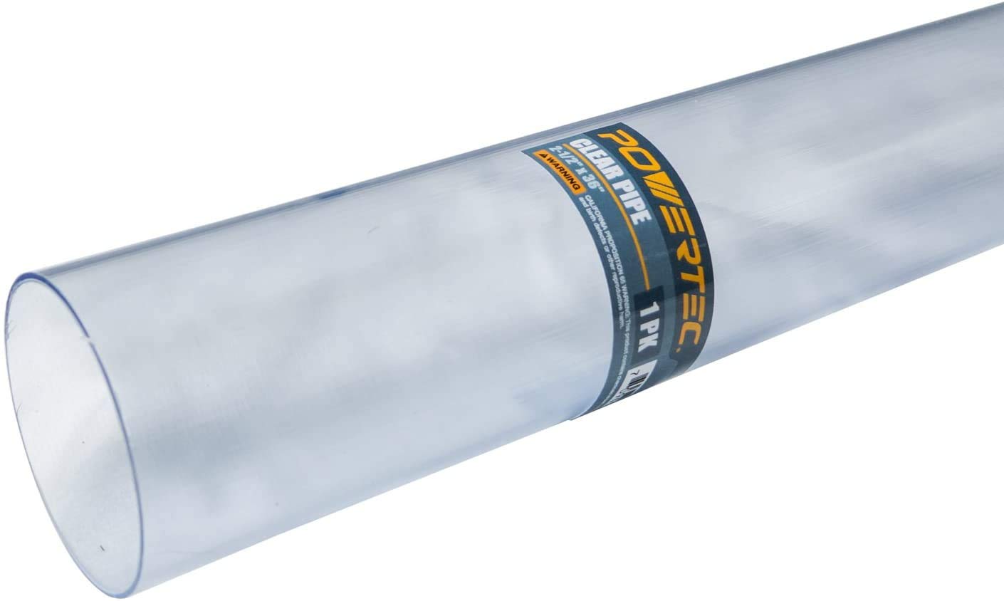 POWERTEC 70176 Clear Pipe, Translucent, 2.5"