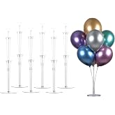 LANGXUN 28 Inch Table Balloon Stand Kit, 6 Pack | Balloon sticks holder for birthday wedding graduation party decoration, christmas centerpiece