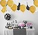 150 Pack 12 Inches Gold Black White Latex Balloons with Curling Ribbon for Party Decorations by Paxcoo