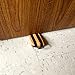 SleekStopper SW-041B Decorative Bamboo Door Stopper with Rubber Treads and Metal Handle (2 Pack) - Lifetime Guarantee!
