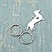 HOUSWEETY 1pc Stainless Steel Dachshund Pendant Keychains Key Rings Pets Jewelry Women Charms Gift 3x1.6cm