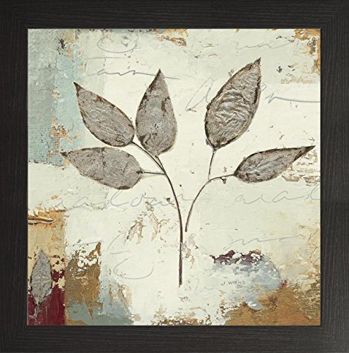 Frame Company Watson Range Silver Leaves III by Mark Wiens, Photo Frame - 10 x 10 Inches, Black