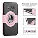 Dairnim Galaxy S8 Plus Case, Ring Stand Dual Layer TPU Bumper Anti-Scratch Shockproof Support Magnetic Car Mount Holder Thin Soft Case for Samsung Galaxy S8 Plus 6.2 Inches, Rose Gold