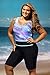 ENLACHIC Women Print Pattern One Piece Boy Leg Plus Size Rash Guard Athletic Surfing Wetsuit Swimwear