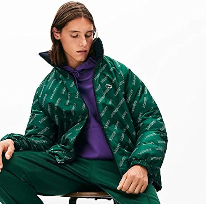 lacoste short ripstop down jacket