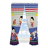 Franco Kids Room Window Curtain Panels with Tie Backs Drapes Set, 82