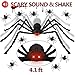 LetsFunny Spider Decorations Giant Scary Halloween Spider, Fake Large Hairy Poseable Props Outdoor Decor Yard Spiders for Halloween Decorations, with 10 Little Spiders(Not Include Web)