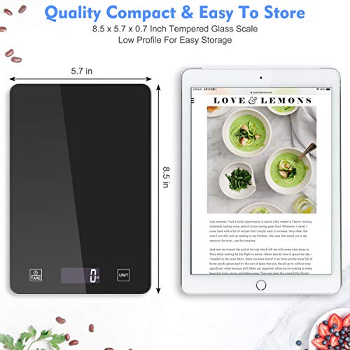 image for Nicewell Food Scale, 11lb Digital Kitchen Black Scale Weight Grams and