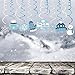 Kristin Paradise 30Ct Winter Wonderland Hanging Swirl Decorations, Holiday Snowflake Party Supplies, Snow Birthday Theme Decor for Boy Girl Baby Shower, Holiday Snowman First 1st Bday Favors