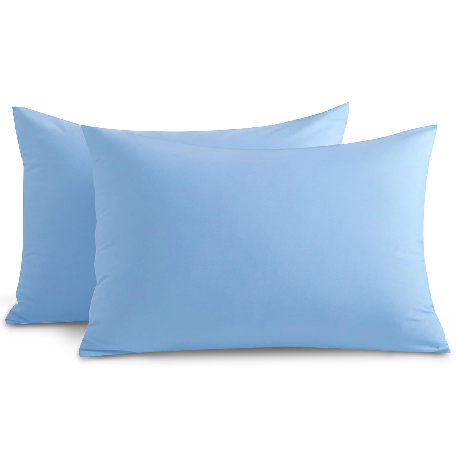 Yorkshire Bedding Pillow Cases 2 Pack - Brushed Microfiber Housewife Pillowcase Hypoallergenic Pillow Cover Standard Size with Envelope Closure (Sky Blue, 50 x 75 cm) — image 1