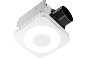 OREiN OL003 Bathroom Exhaust Fan with Light, 40W Bathroom Fan with Humidity Sensor, 160 CFM 1.0 Sones Bathroom Vent Fan with Light For Home, 1500lm LED Light 3000K/4000K/5000K Selectable & Nightlight