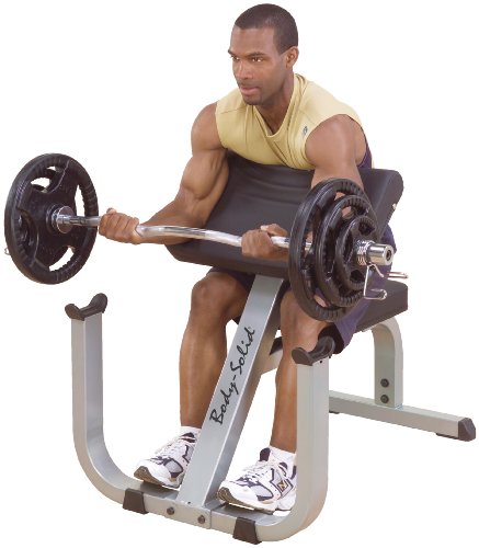 UPC 638448001374, Body Solid GPCB329 Body Solid Preacher Curl Bench with DuraFirm Padding and Extra-Wide