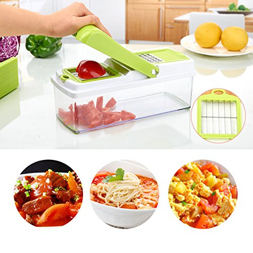 [- 10 in 1 Slicer Dicer Multischneider Gemüsehobel Gemüseschneider Gemüse und Obst S