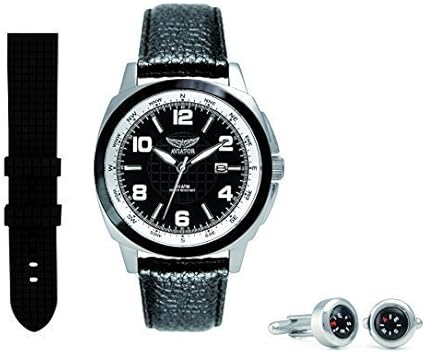 Aviator AVX3499G3 - Reloj para Hombres, Correa de Cuero Color ...