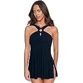 MagicSuit Women's Square Cut Beverly Soft Cup Adjustable Strap One Piece Swimdress