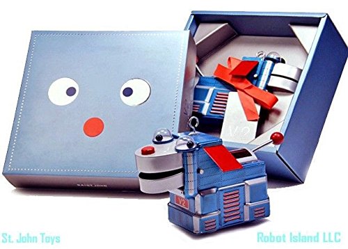 Space Dog Robot Tin Toy Windup Blue 2014 Special Edition V2