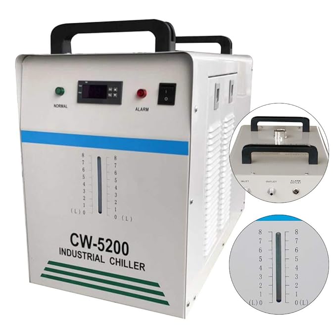 OUKANING CW-5200 - Enfriador de Agua Industrial (8 L, Tipo de ...