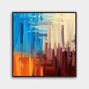 Framed Canvas Wall Art Abstract Canvas Prints Home Artwork Decoration for Living Room,Bedroom - 16x16 inches