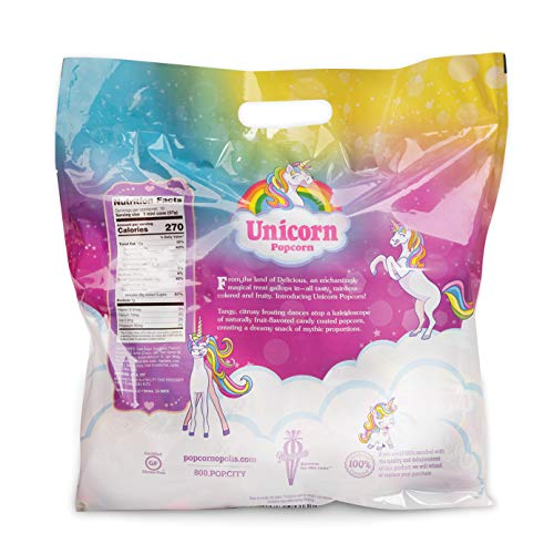 Popcornopolis Unicorn Popcorn, 10 Cone Snack Pack, Individual Gift