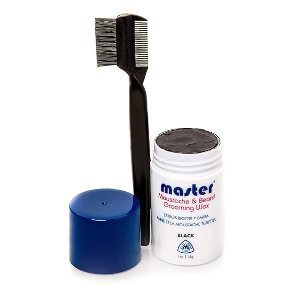 Master Moustache & Beard Grooming Wax Black 1oz Beauty
