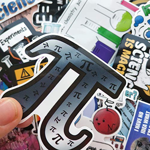 image for Feeke Vinyl Science Experiments Stickers Pack 51 Pcs Science Decals fo