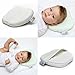 DeaUnique Baby Pillow Memory Foam, Head Shaping & Bamboo Pillow Cover. Newborn Head Support Pillow Prevent Flat Head Syndrome or Plagiocephaly.Soft and Breathable, Infant Sleeper Pillow. White.
