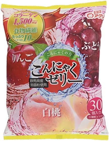YUKIGUNI AGURI Konjac Jelly Assortment 30 Pieces Japan Healthy Food Diet