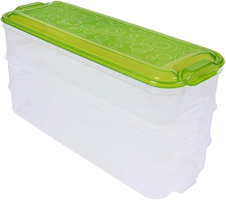 Amazon Co Jp Bestonzon 3層冷凍庫収納容器密閉フード収納容器家庭用食料品新鮮 グリーン ホーム キッチン