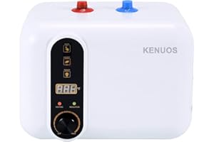 KENUOS Under Sink Instant Hot Water Heater Plug in 110V 2.5 Gallon Mini Tank ElectricWater Heater,1500W RV Water Heater Kitchen Under Counter Cupboard, Small Water Heater Safety Vavle