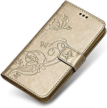 Huawei Mate 20 Pro Case, The Grafu Leather Wallet Case Embossed Design Stand Function Cover with Credit Card Slot for Huawei Mate 20 Pro, Gold