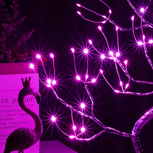 Copper Wire Tree Branch LED Lights, 8 Modes 20”/50cm 108L LED Christmas