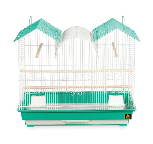 Prevue Hendryx SP1804TR-2 Triple Roof Bird Cage, Teal and White