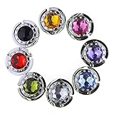 UNIQLED Assorted Color Womens Bag Purse Hook Crystal Diamond Folding Section Handbag Hanger Holder (8)