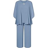 Hanna Nikole Plus Size Pants Suits 3pcs Mother of The Bride Suits for Wedding Guest