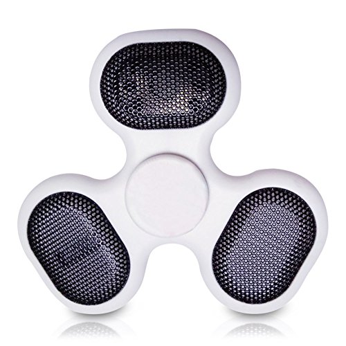 OLSUS Mini LED Bluetooth Speaker, Musical Triangle Hand Spinner - White