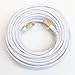 Tera Grand - Premium CAT7 Double Shielded 10 Gigabit 600MHz Ethernet Patch Cable for Modem Router LAN Network, Gold Plated Shielded RJ45 Connectors, 50 ft White