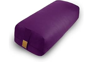 Yoga Bolster Pillow (26x10.5x5.5 in) Rectangular Yoga Pillow Supportive Meditation Cushion for Restorative Yoga 100% Cotton M