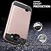 LG K4 Case, LG Optimus Zone 3 Case, LG Spree Case, LG Rebel LTE Case, kaesar Brushed Metal Texture Hybrid Dual Layer Slim Cover for LG K4 / LG Optimus Zone 3 / LG Spree / LG Rebel - Rose Gold