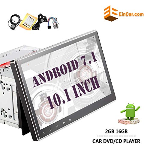 Click Here to See More Images New Arrival!! 10.1 Inch Latest Android 7.1 Quad Core Double Din Car Stereo Car DVD/CD Player In Dash GPS Navigation with Capacitive Touchscreen Support Bluetooth WIFI AM/FM Reverse Camera Subwoofer