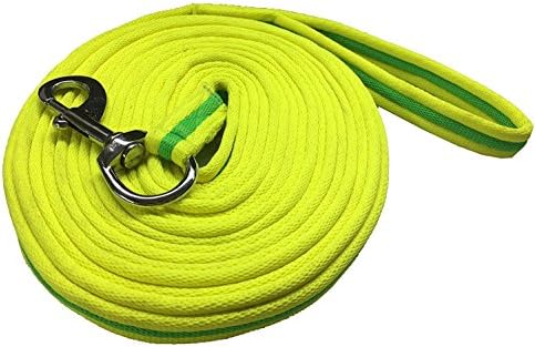 Discount Pet Accessories SOFT LUNGING REINS TRAINING AID LUNG LINE LUNGING ROPE IN LIME/GREEN/LIME