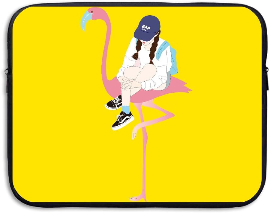 CHERINA RHEA Computer Bag Laptop Cover Case Sleeve Bag Flamingo Girl Cartoon 13-15 Inch For IPad Air Macbook Pro Surface Book Notebook Ultrabook