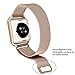 LikeItY Compatible for Apple Watch Band 42mm, Milanese Loop Stainless Steel Magnetic Band with Metal Case for iWatch Series 1/2/3 Replacement Strap for iWatch - Retro Gold