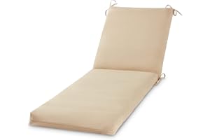 Greendale Home Fashions Outdoor Reversible Chaise Lounge Chair Cushion, Sanddollar