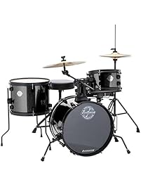 Ludwig LC178X016 Questlove Pocket Kit 4 Piece Drum Set Black Sparkle Finish