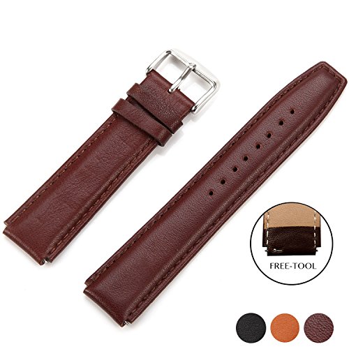 VIMVIPEasy Installed Long-Lasting Genuine Soft Leather Bracelet Strap Wrist Watch Band for Huawei Smart Watch (Coffee Brown)