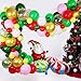 Christmas Balloons Garland & Arch Kit, 94 Pack Dark Green White Red Pink Gold Latex Balloons Candy Santa Claus Foil Confetti Balloon Strip Set for Christmas Xmas New Year Party Decorations