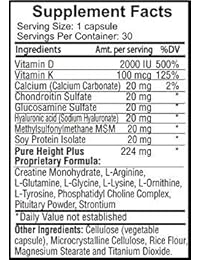 PureHeight Plus - Complemento dietético para mejorar la altura (30 cápsulas)
