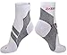 ZaTech Plantar Fasciitis Sock, Compression Socks (White/Black, Medium)