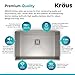 KRAUS Pax 28 1/2-inch 16 Gauge Undermount Single Bowl Stainless Steel Kitchen Sink, KHU29