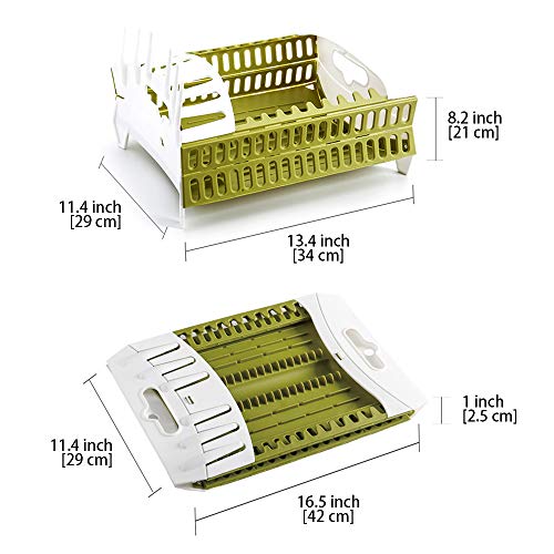 Collapsible Dish Rack and Drain Board Small, Tomorotec Home Compact 13.